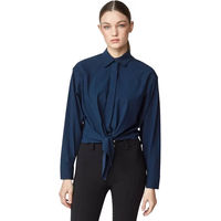 Produktbild von Yagya Reitshirt Front Tie für Damen in Blau Größe S
