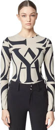 Produktbild von Yagya Reitshirt Monogram für Damen in Beige