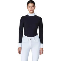 Produktbild von Yagya Timeless Solid Langarmturniershirt für Damen in Schwarz Größe M