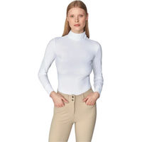 Produktbild von Yagya Timeless Solid Langarmturniershirt für Damen in Weiß Größe M