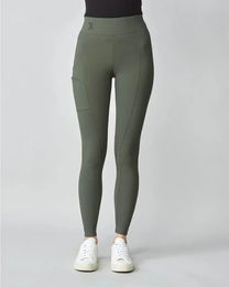 Produktbild von Yagya Turnierhose Mid Grip Compression Pull-On Reithose für Damen in Grün Größe S
