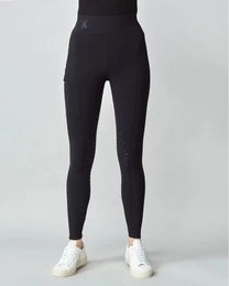 Produktbild von Yagya Turnierhose Mid Grip Compression Pull-On Reithose für Damen in Schwarz Größe S