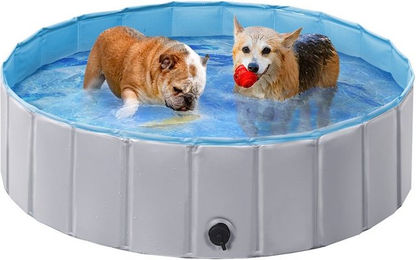 Yaheetech Hundepool faltbares Planschbecken aus Kunststoff Grau – Bild 1 von 4