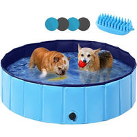 Produktbild von Yaheetech Hundepool faltbares Planschbecken für Hunde aus Kunststoff in Blau