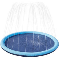 Produktbild von Yaheetech Hundepool mit Sprinkler Matte Blau rutschfest und wasserdicht aus Kunststoff