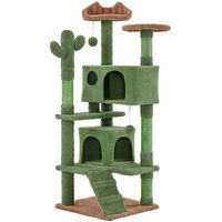 Produktbild von Yaheetech Katzenkratzbaum in Kaktus-Form mit 2 Katzenhöhlen und Sisal 138 cm hoch