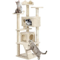 Produktbild von Yaheetech Kratzbaum für Katzen 158 cm mit 2 Höhlen in Beige