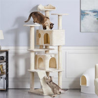 Produktbild von Yaheetech Kratzbaum für Katzen 178 cm in Beige aus Plüsch und Seil