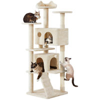 Produktbild von Yaheetech Kratzbaum für Katzen 178 cm mit 2 Höhlen in Beige