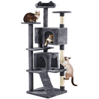Produktbild von Yaheetech Kratzbaum für Katzen 178 cm mit 2 Höhlen in Dunkelgrau