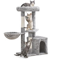 Produktbild von Yaheetech Kratzbaum für Katzen 87 cm mit Sisalstämmen und Plüsch in Grau