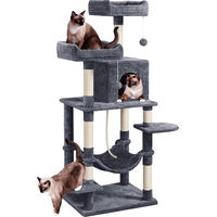Produktbild von Yaheetech Kratzbaum für Katzen aus Holz mit Höhle und Liegeflächen 147 cm hoch Grau