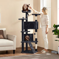 Produktbild von Yaheetech Kratzbaum für Katzen in Schwarz mit 158 cm Höhe