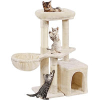 Produktbild von Yaheetech Kratzbaum für Katzen klein mit 2 Plattformen beige 87 cm