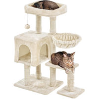 Produktbild von Yaheetech Kratzbaum für Katzen mit 6 Kratzsäulen beige 96 cm