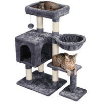 Produktbild von Yaheetech Kratzbaum für Katzen mit 6 Kratzsäulen dunkelgrau 96 cm