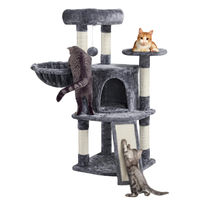 Produktbild von Yaheetech Kratzbaum für Katzen mit großer Plattform dunkelgrau 106cm