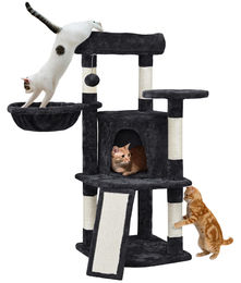 Yaheetech Kratzbaum für Katzen mit großer Plattform in Schwarz 106cm – Bild 1 von 1