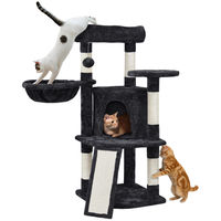 Produktbild von Yaheetech Kratzbaum für Katzen mit großer Plattform in Schwarz 106cm
