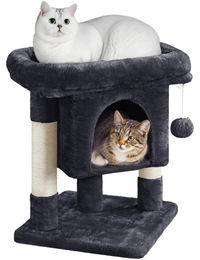 Yaheetech Kratzbaum für Katzen mit großer Plattform Schwarz 59 cm – Bild 1 von 1