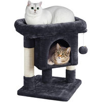Produktbild von Yaheetech Kratzbaum für Katzen mit großer Plattform Schwarz 59 cm