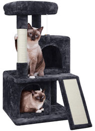 Yaheetech Kratzbaum für Katzen mit großer Plattform schwarz 91 cm – Bild 1 von 1