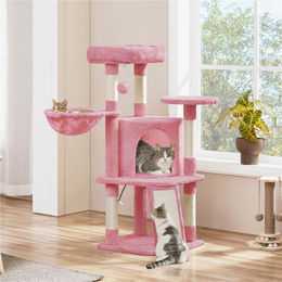 Yaheetech Kratzbaum für Katzen mit Katzenhöhle und Kratzbrett in Hellrosa – Bild 1 von 1