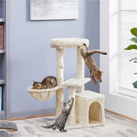 Produktbild von Yaheetech Kratzbaum für Katzen mit Liegemulde und Katzenhöhle, 87 cm, Beige