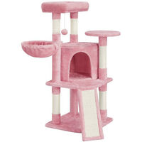 Produktbild von Yaheetech Kratzbaum für Katzen in Rosa mit Katzenhöhle, Sisalstämmen und Kratzbrett 106 cm