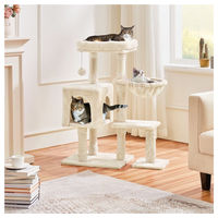 Produktbild von Yaheetech Kratzbaum für Katzen mit Katzenhöhle und Aussichtsplattform in Beige