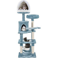 Produktbild von Yaheetech Kratzbaum für Katzen mit Katzenhöhle und Katzenbett im Ozean Design 155 cm