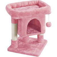 Produktbild von Yaheetech Kratzbaum für Katzen mit Katzenhöhle und Liegemulde aus Plüsch in Rosa