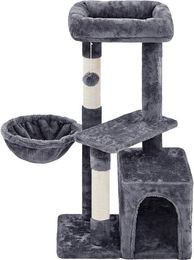 Yaheetech Kratzbaum für Katzen mit Katzenhöhle und Liegemulde Grau 87 cm – Bild 1 von 5