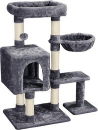 Yaheetech Kratzbaum für Katzen mit Katzenhöhle und Sisalstämmen in Grau 96,5 cm – Bild 1 von 5