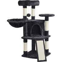Produktbild von Yaheetech Kratzbaum für Katzen mit Katzenhöhle und Sisalstämmen Schwarz 106 cm