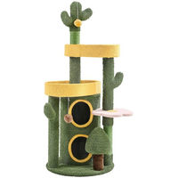 Produktbild von Yaheetech Kratzbaum in Kaktus-Form mit Katzenhöhle und Spielball für Katzen, 123 cm hoch