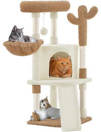 Yaheetech Kratzbaum Kaktus Katzenbaum mit Plattform beige/braun 106 cm – Bild 1 von 1