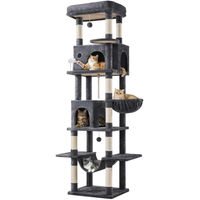 Produktbild von Yaheetech Kratzbaum XXL Dunkelgrau mit 9 Kratzsäulen für Katzen 210 cm