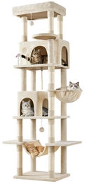 Yaheetech Kratzbaum XXL mit 9 Kratzsäulen Beige 210 cm für Katzen – Bild 1 von 1