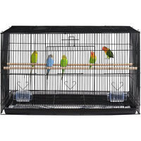 Produktbild von Yaheetech Vogelkäfig aus Holz mit ausziehbarer Schublade für Kanarienvögel Wellensittiche und Prachtfinken Schwarz