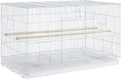 Yaheetech Vogelkäfig aus Metall mit ausziehbarer Schublade für Kanarienvögel und Zebrafinken in Weiß – Bild 1 von 1