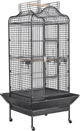 Yaheetech Vogelvoliere aus Metall für Papageien mit Rollen in Schwarz – Bild 1 von 5