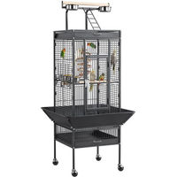 Produktbild von Yaheetech Vogelvoliere aus Metall für Wellensittiche und Papageien in Schwarz