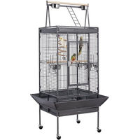 Produktbild von Yaheetech Vogelvoliere für Papageien aus Metall in Schwarz 81 x 76 x 174 cm
