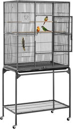 Yaheetech XXL Vogelkäfig aus Metall mit Rollen in Schwarz – Bild 1 von 5