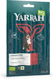 Produktbild von Yarrah Bio Hunde-Kausticks mit hohem Fleischanteil ohne Farb- und Aromastoffe 3 x 33 g