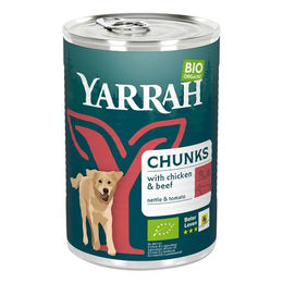 Yarrah Bio Hundefutter Adult mit Rind und Huhn 12 x 405 g - 12 x 405 g – Bild 1 von 6