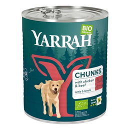 Yarrah Bio Hundefutter Chunks in Soße Rind und Huhn für Adult 6 x 820 g - 6 x 820 g – Bild 1 von 9