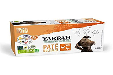 Yarrah Bio Hundefutter Multipack Paté Huhn Truthahn Rind 8 x 100 g – Bild 1 von 3