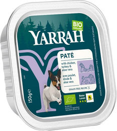 Yarrah Bio Hundefutter Paté Huhn und Truthahn für Adult 12 x 150 g – Bild 1 von 4